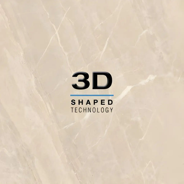 Logo van 3D SHAPED TECHNOLOGY met blauwe onderlijn, Velvet Almond 60x60 rett product