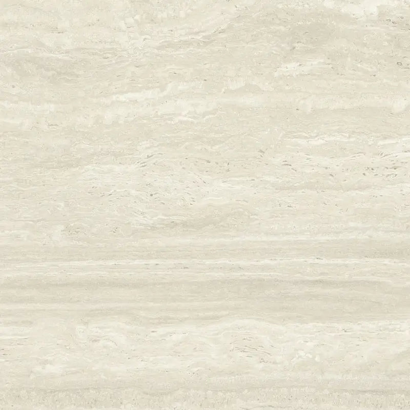 Lichte beige travertijntegel Venice Beige gepolijst 120x120 rett met horizontale banding