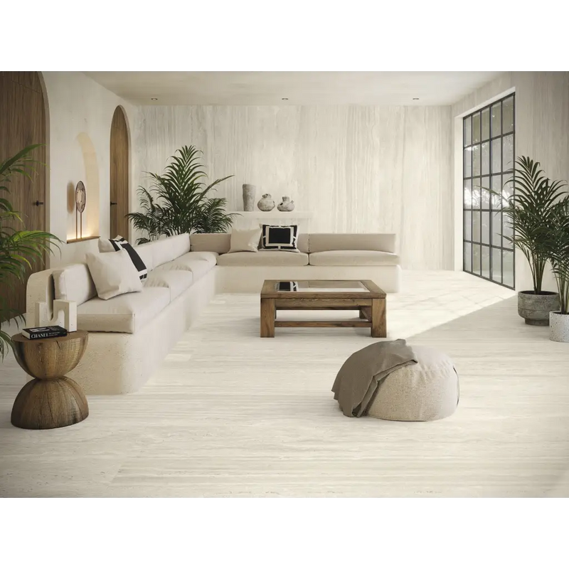 Ruime L-vormige Venice Beige Mat sectional sofa 120x260 in neutrale stof