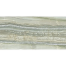 Een gladde, gepolijste venus jade marmerlook zijdeglans tegel met lichtgroene en grijze aders 59,5x119,2 cm
