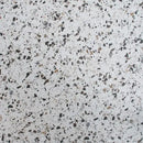 Speckled Verona Stone Dali terrazzo with black and gray aggregates in white cement