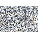 Terrazzo vloerpatroon met Verona Stone, zwart, wit en tan steentjes, totale oppervlakte