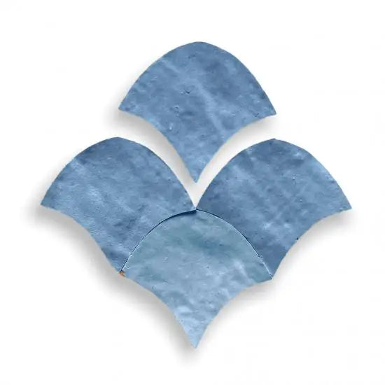 Blauwe Zelliges Alhambra fishscale 09 Lavande rubber polsbeschermers met gebogen design voor comfort en grip