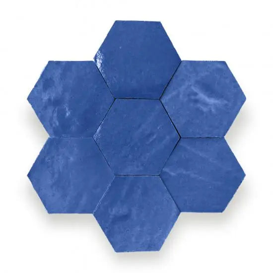 Koninklijke blauwe hexagon mozaïektegels Zelliges Alhambra Lavande Foncé