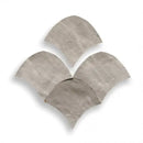 Zelliges Alhambra Alhambra Fishscale 22 Sable zilveren gebogen leren armband