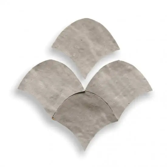 Zelliges Alhambra Alhambra Fishscale 22 Sable zilveren gebogen leren armband