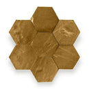 Gouden hexagontegels Zelliges Alhambra Alhambra Hexagone 20 Brun met marmertextuur