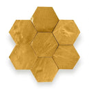 Gouden hexagon mozaïektegels Zelliges Alhambra met textuur