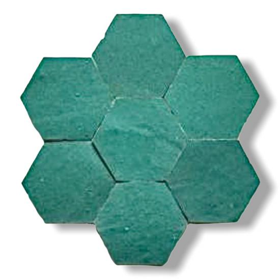Zelliges Alhambra Alhambra Hexagone 17 Vert Ocean