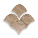 Beige Zelliges Alhambra fishscale cafe au lait half-circle insoles