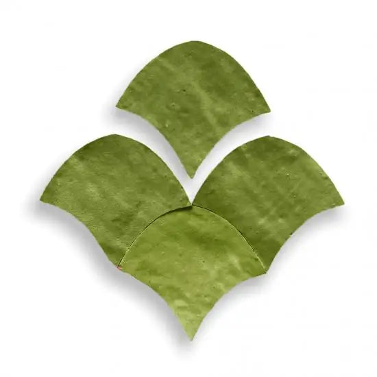 Zelliges Alhambra Alhambra Fishscale 07 Vert Olive oogmasker met bloemmotief