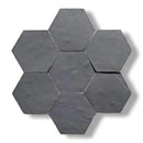 Zelliges Alhambra Hexagone 40 Gris Foncé hexagonaal mozaïek muurkunst