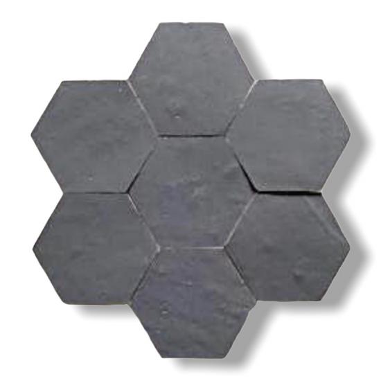 Zelliges Alhambra Alhambra Hexagone 40 Gris Fonce