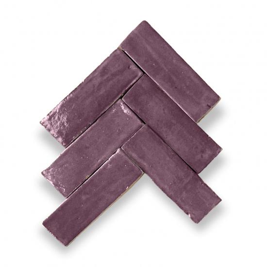 Zelliges Alhambra Bejmat 43 Aubergine 5x15 cm