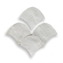 Witte geprinte Alhambra Zellige Fishscale 06 Blanc Casse baby booties met elastiek en zachte zool