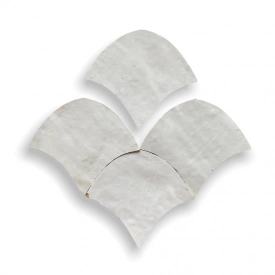 Zelliges Alhambra Zellige Fishscale 06 Blanc Casse