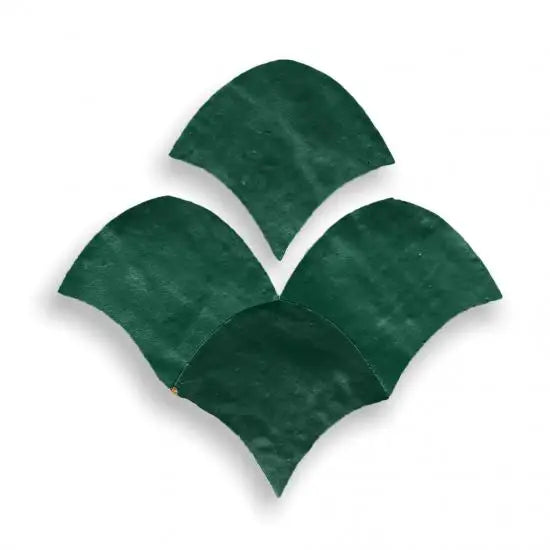 Groene bladvormige tape set Zelliges Alhambra Fishscale 03 Cypresse