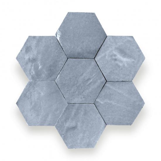 Zelliges Alhambra Alhambra Hexagone 23 Bleu Ciel