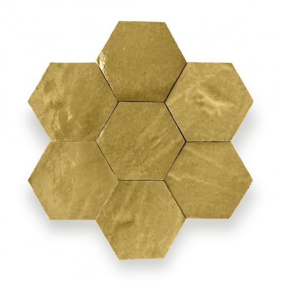 Zelliges Alhambra Alhambra Hexagone 27 Moutarde