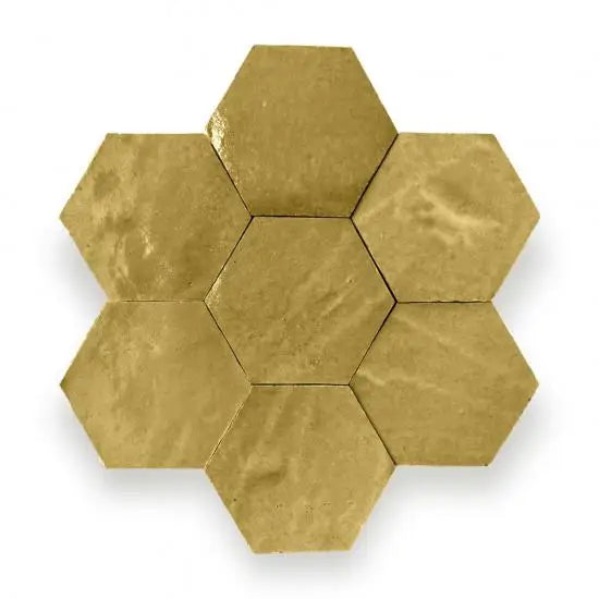 Zelliges Alhambra Alhambra Hexagone 27 Moutarde