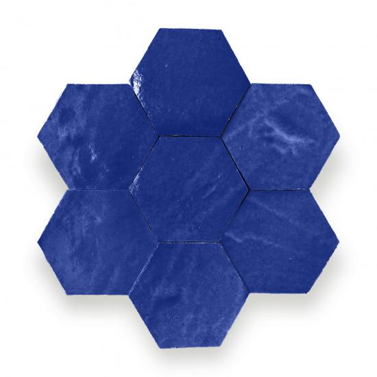 Zelliges Alhambra Alhambra Hexagone 35 Bleu Royale