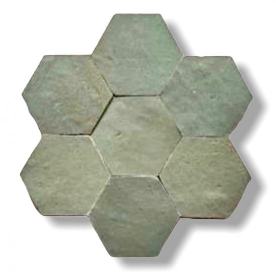 Zelliges Alhambra Alhambra nr Hexagone 15 Vert Clair