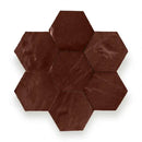 Zelliges Alhambra Hexagone 11 Noisette chocolade hexagoonverpakking bruin gekreukt