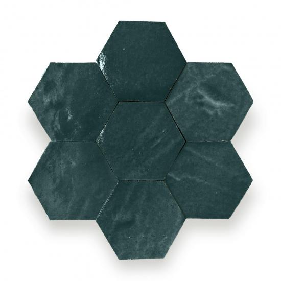 Zelliges Alhambra Alhambra Hexagone 45 Vert Fonce