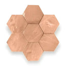 Koperen Zelliges Alhambra Alhambra Hexagone 75 Salmon hexagon mozaïek tegels met hamertextuur