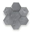 Hexagonale grijze marmer mozaïektegels Zelliges Alhambra Alhambra Hexagone 63 Gris Souris met glanzende afwerking