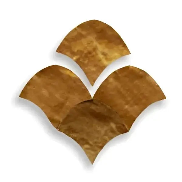 Gouden papieren hart met gekreukelde textuur in Zelliges Alhambra Alhambra Fishscale 13 Marron