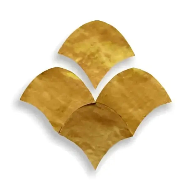Gouden bladvormige zelliges fishscale wandkunst Alhambra Calendula