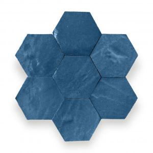 Zelliges Alhambra Alhambra Hexagone 33 Bleu Denim