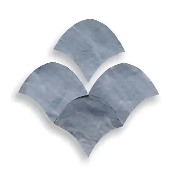 Grijze gebogen kunststof kniebeschermers met textuur voor grip, Zelliges Alhambra Bleu Ciel