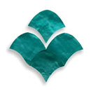 Teal camouflage bookvormig object Zelliges Alhambra Vert Ocean visgraat