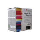 Box met Fugakolor kleurpotloden naast Voegmortel Colmef Flexibel Antraciet 3kg