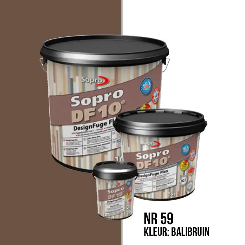 Sopro DF 10 Voegmortel Flexibel Balibruin NR 59 voor vloertegels in 1kg verpakking