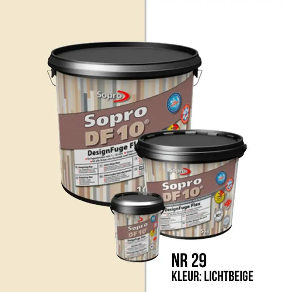 Sopro DF 10 Voegmortel in licht beige, flexibel en ideaal voor diverse toepassingen