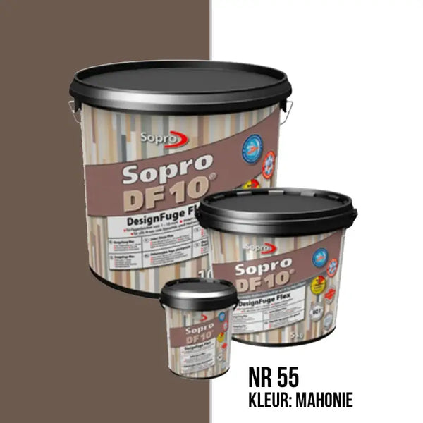 Voegmortel Sopro DF 10 Flexibel Mahonie NR 55 in hoge kwaliteit 1kg verpakking