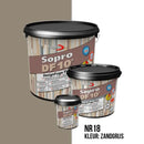 Sopro DF10 voegmortel in flexibel zandgrijs voor vloertegels, 5kg verpakking