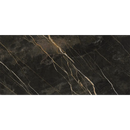 Donker marmeren slab met witte en gouden aders, Wacom Forest gepolijst 120x260