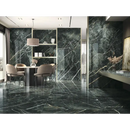 Luxueuze donkergroene marmer met witte aders op Wacom Moss gepolijst 120x260 rett slab