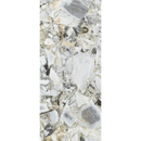 Marmerachtig stenen oppervlak met grijs, wit en gouden patronen van White Beauty Gepolijst 120x280