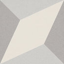 Witte parallellogram poster op grijze achtergrond voor een prachtige sfeer