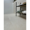 Moderne wonder mud keramische tegel shelving unit met zwart frame en licht hout