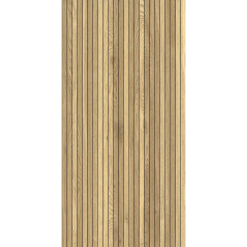 Vertical houten planken in parallel patroon van Woodwise Fluted 6mm 60x120