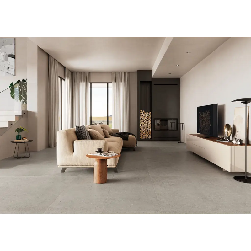 Beige sectional sofa with modern lines, featured in Yacht Gray 60x60 rett design