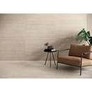 Moderne bruine leren fauteuil met metalen frame in Yacht Ivory 60x120 Rett stijl