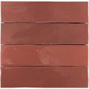 Roodbruine keramische tegels Zelij Burdeos 5x20 in horizontale rijen