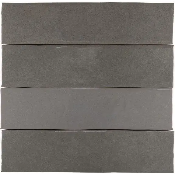 Gray ceramic tiles in horizontal rows, perfect voor handgemaakte Marokkaanse stijl